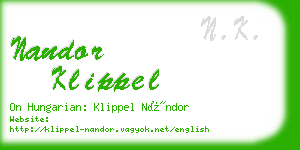 nandor klippel business card